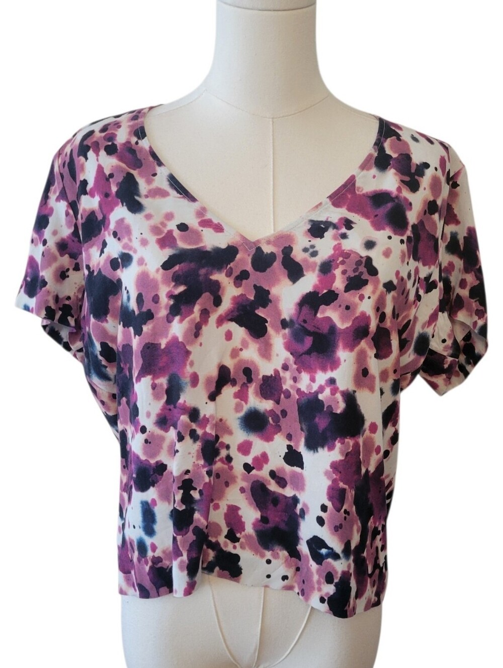 &‎ Other Stories Purple Watercolor Open Back Top. Size 10